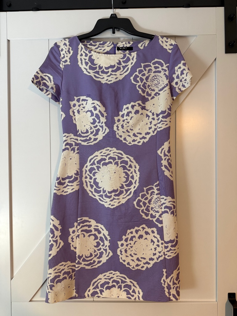 Vjc Lavender & Cream Floral Midi Dress